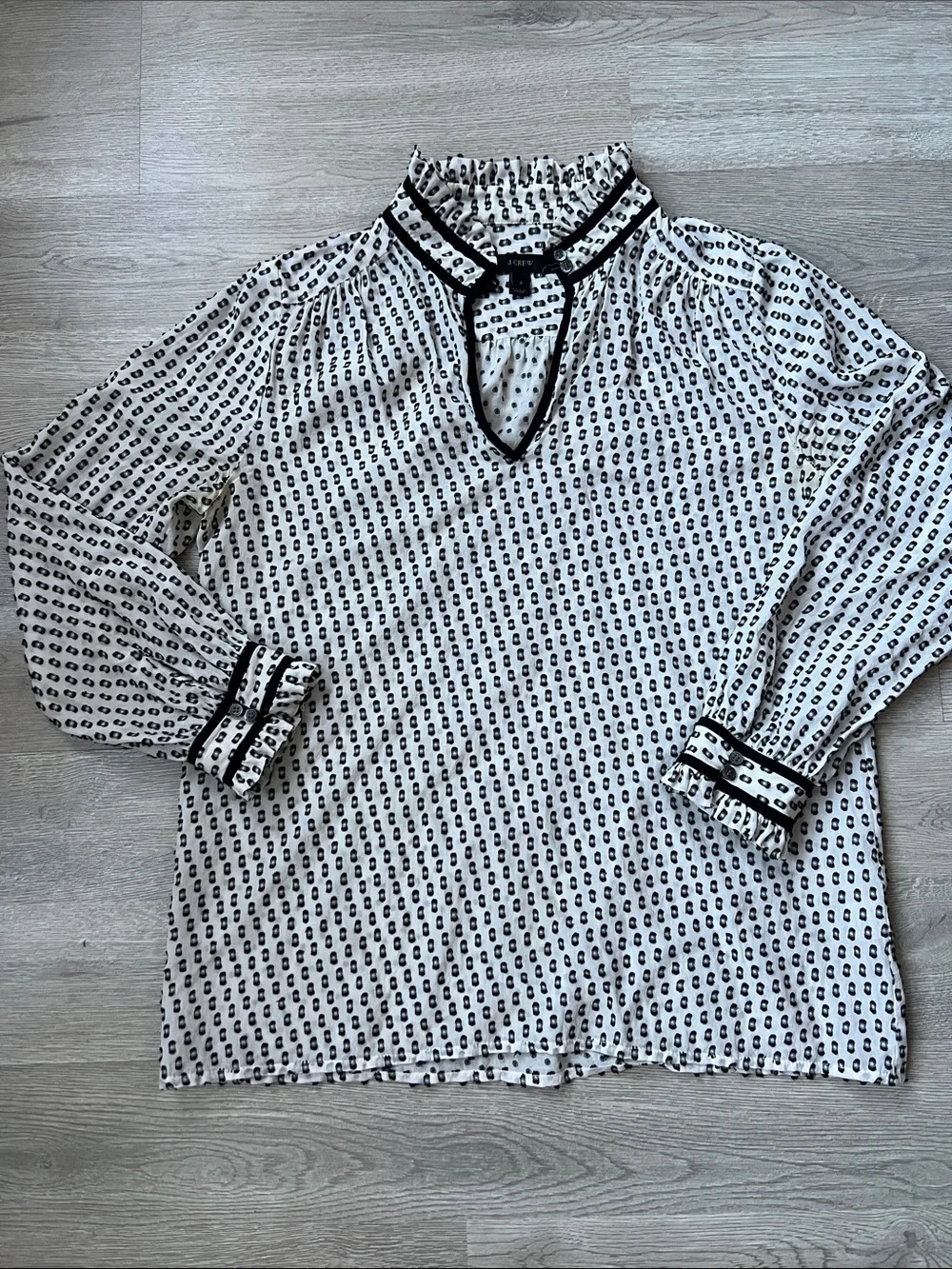 J.Crew Long-Sleeve Silk Blouse